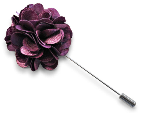 dark purple floral lapel pin