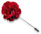 red claret floral lapel pin