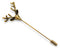 brass coloured deer head lapel pin