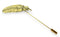 gold coloured feather style lapel pin