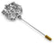 silver coloured coat of arms crest style lapel pin