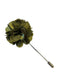 khaki green floral lapel pin