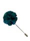 teal turquoise green floral lapel pin