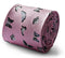 pink mens tie with silver butterfly embroidered design