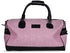 Pink tweed weekend bag and matching tweed wash bag