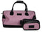 Pink tweed weekend bag and matching tweed wash bag