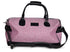 Pink tweed weekend bag and matching tweed wash bag