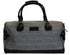 Grey tweed weekend bag with white check and matching wash bag