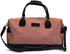 Peach tweed weekend bag and matching wash bag