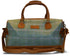 Green windowpane tweed weekend bag and matching wash bag