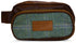 Green windowpane tweed weekend bag and matching wash bag