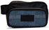Blue windowpane tweed weekend bag with matching wash bag