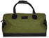 Olive green tweed weekend bag with matching wash bag
