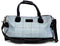 Light blue windowpane tweed weekend bag and matching wash bag