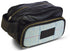 Light blue windowpane tweed weekend bag and matching wash bag