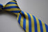 yellow and royal blue striped tie