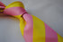 yellow and pink barber striped design tie