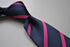 navy blue and hot pink club striped tie