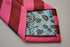pink and maroon barber striped tie