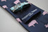 navy tie with pig design