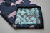 navy tie with pig design