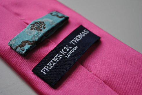 plain pink satin tie