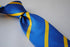 royal blue and yellow striped design tie