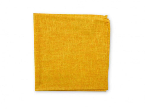 Yellow Linen Pocket Square