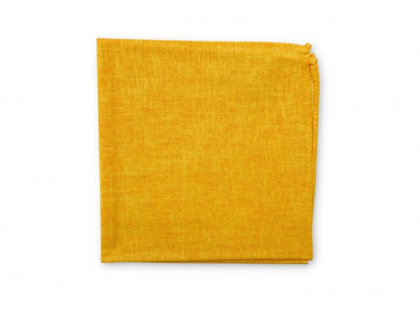 Yellow Linen Pocket Square