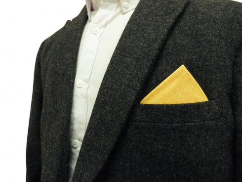 Yellow Linen Pocket Square