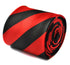 red and black barber stripe tie