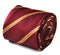 maroon and orange ribbon striped tie