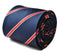 navy and red club stripe tie