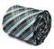 turquoise green, black and white check tie