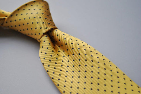 yellow gold with black pin spots tie