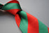 red and dark green barber striped tie