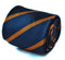 navy and orange club striped tie