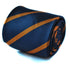 navy and orange club striped tie