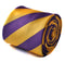 purple and yellow barber striped tie