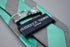 sea green and silver grey barber striped tie