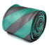 sea green and silver grey barber striped tie