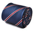 navy with red club striped tie