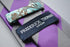 cadbury purple and silver barber striped tie