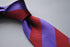 maroon red and cadbury purple barber striped tie