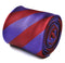 maroon red and cadbury purple barber striped tie