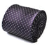 dark purple and white pin spot tie