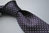 dark purple and white pin spot tie