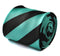 sea mint green turquoise and black barber striped tie