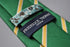 bottle green and yellow club striped tie