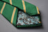 bottle green and yellow club striped tie